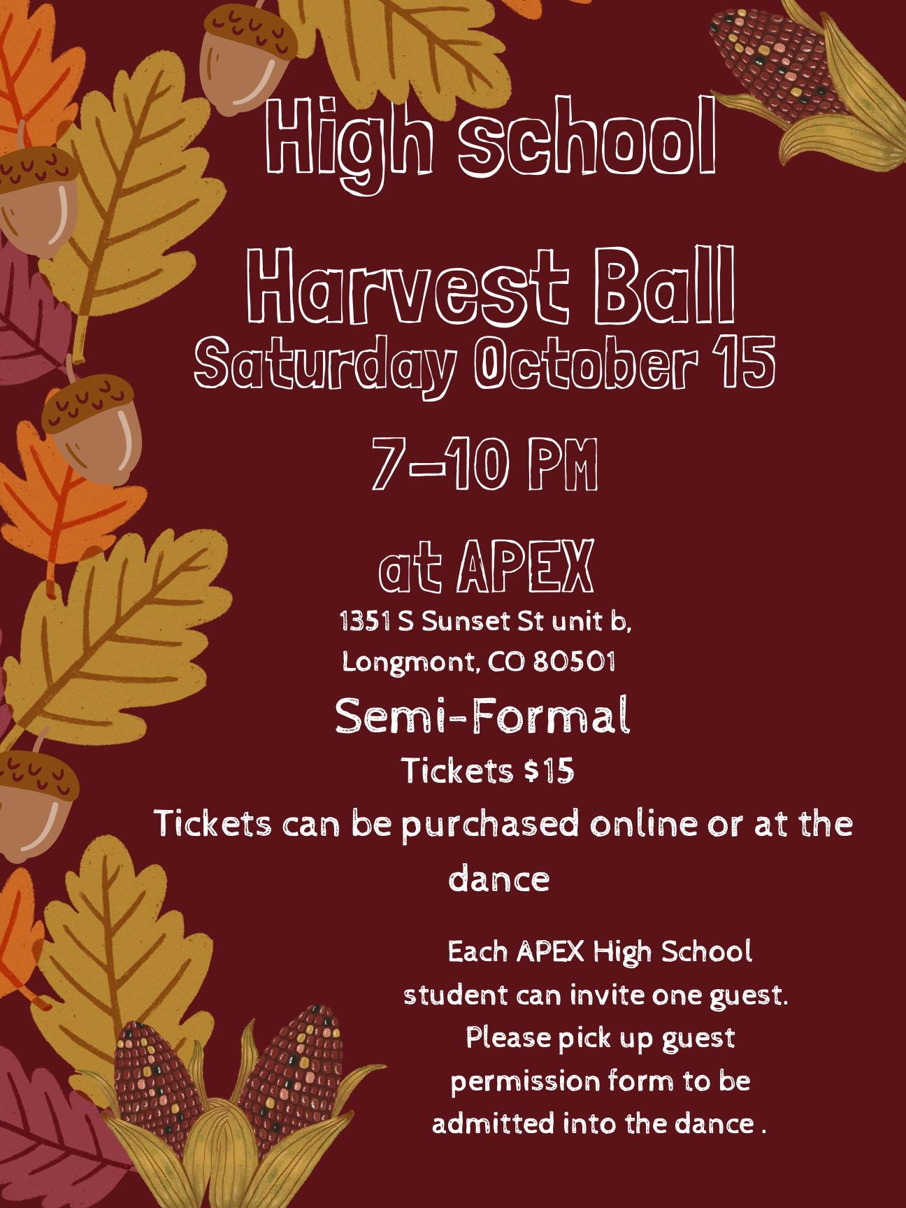 Harvest Ball flyer