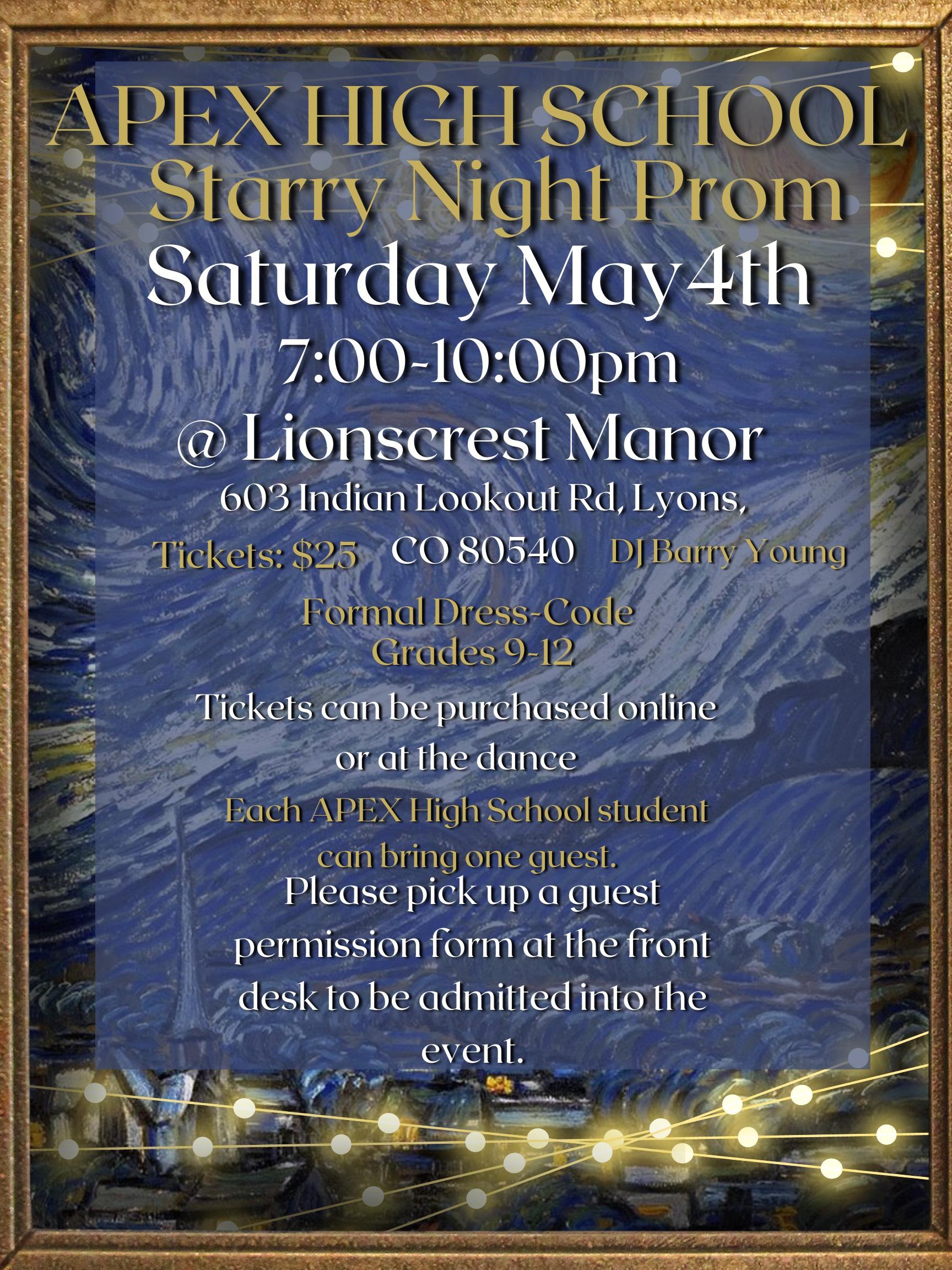 starry starry night themed poster